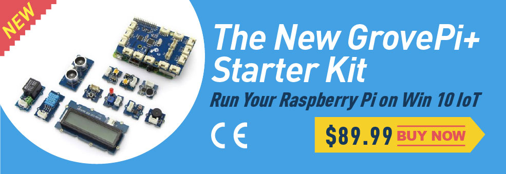 GrovePi+ Starter Kit for Raspberry Pi A+,B,B+&2,3 (CE certified) 5 Grove Starter Kit for Launchpad