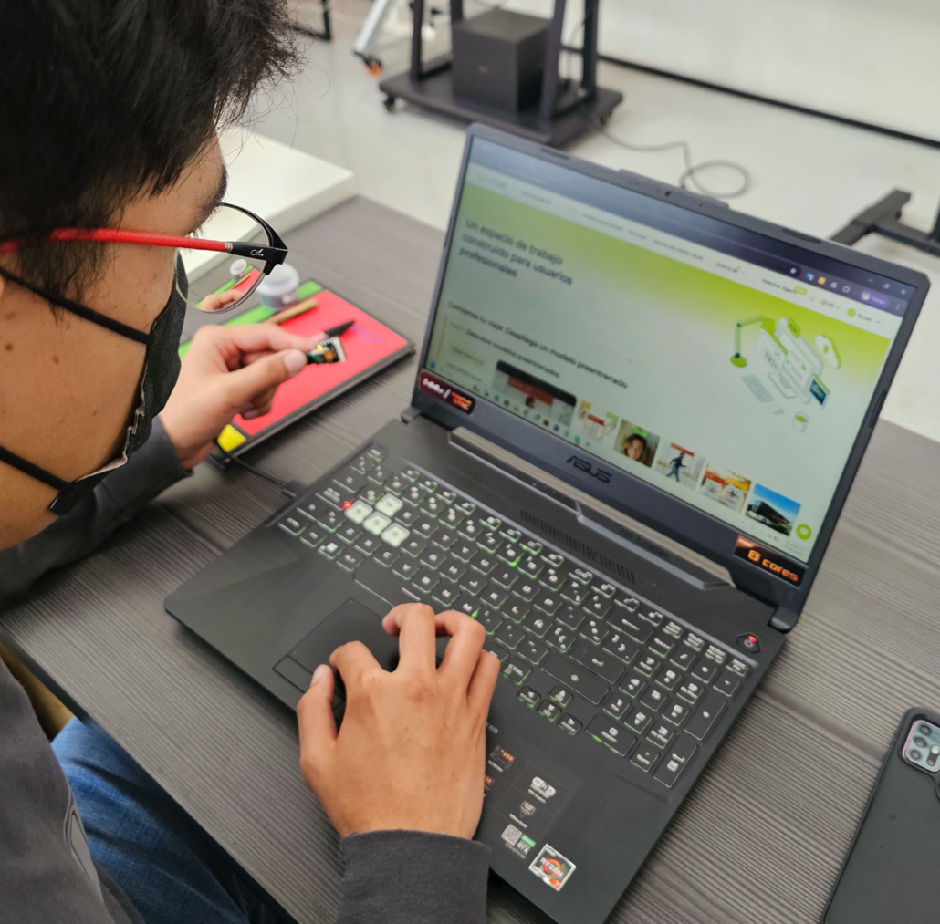 Student configuring xiao sense to work with sencraft AI