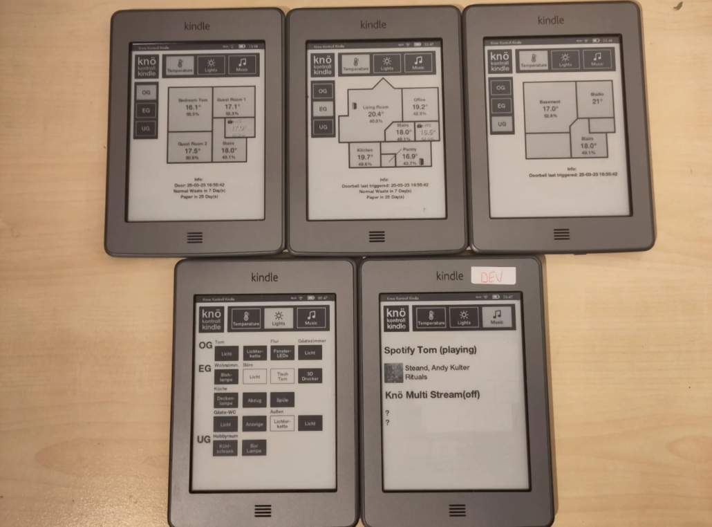 Home Assistant e-ink display with Kindle