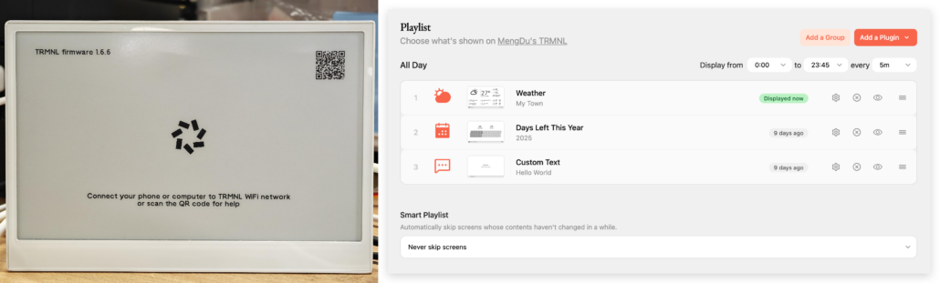 dashboard with temnl plugins