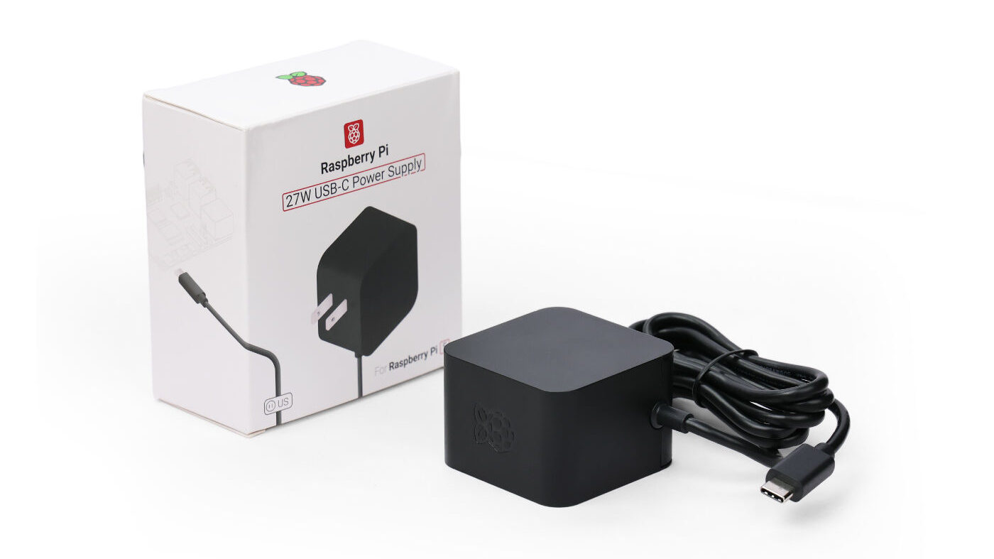 27W USB-C PD Power Supply for Raspberry Pi 5