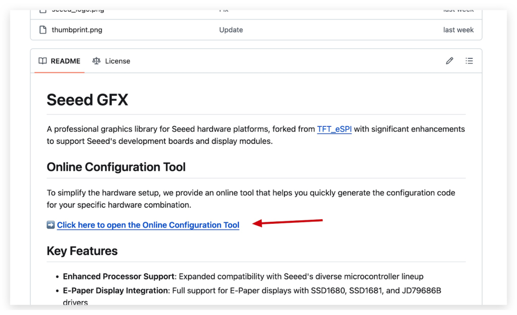 Scroll down and open a link to open the Online Cofiguration Tool