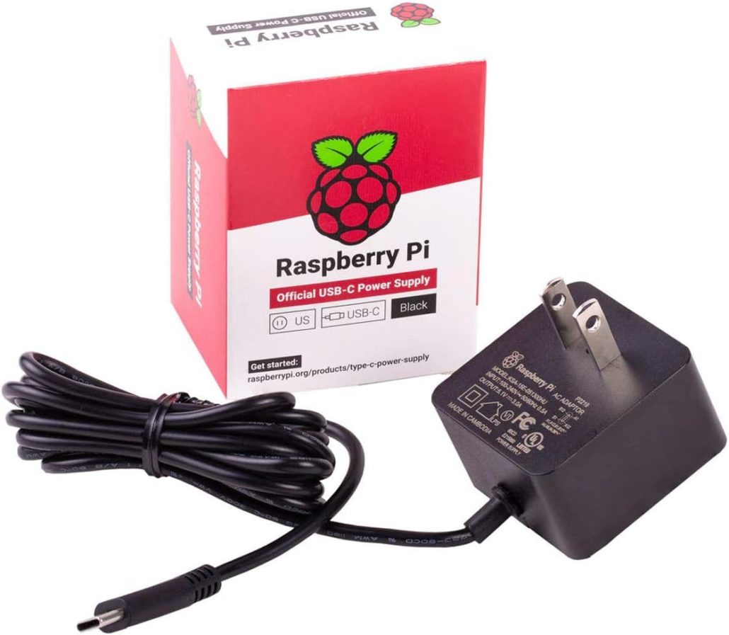 Official 15.3W USB-C Power Supply for Raspberry Pi 4