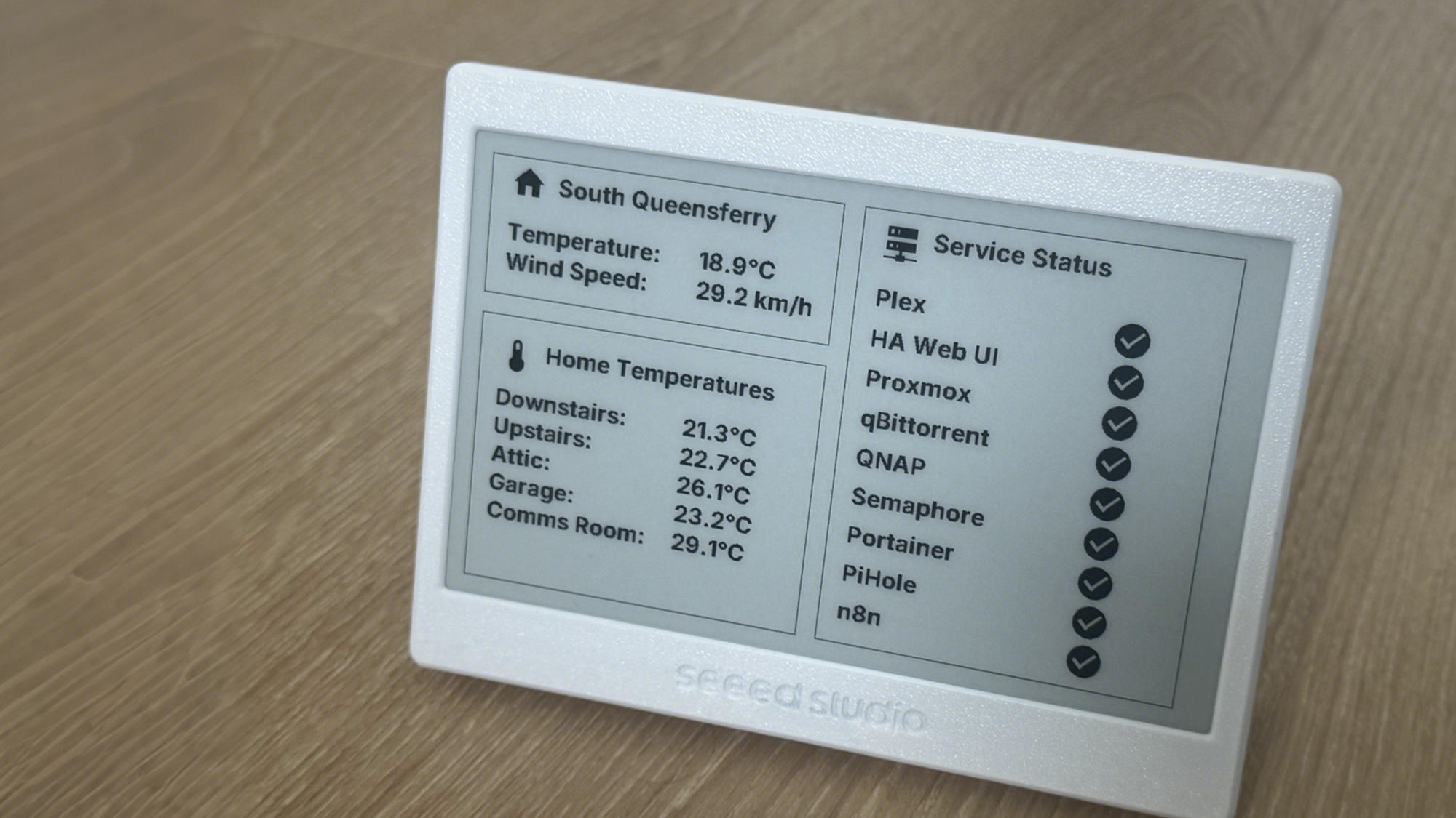 ESPHome E-Paper Dashboard