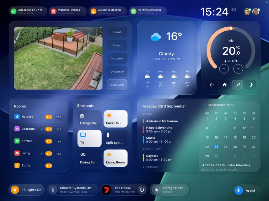 iPad Home Assistant Dashboard
