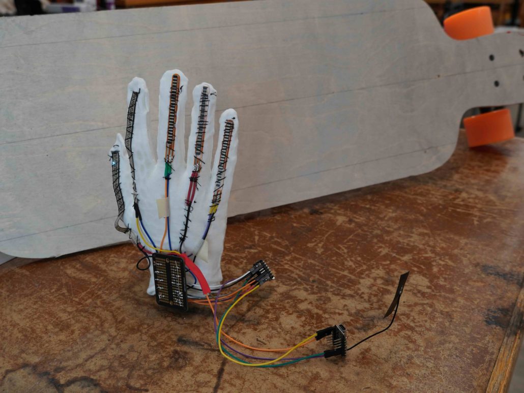 Glove-controlled Electric Skateboard