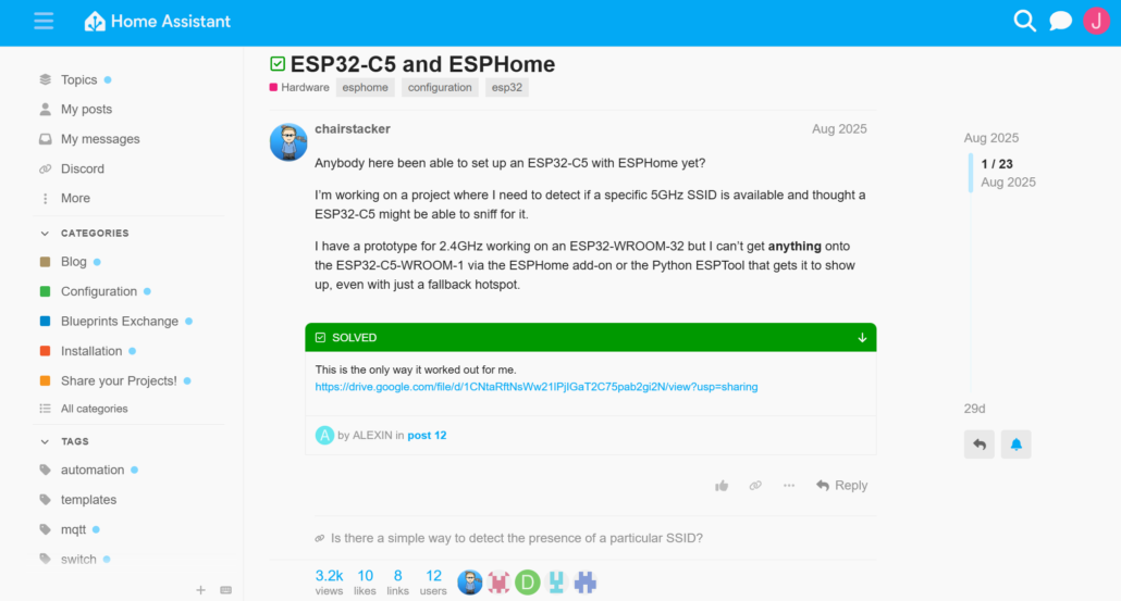ESP32-C5 Home Assistant