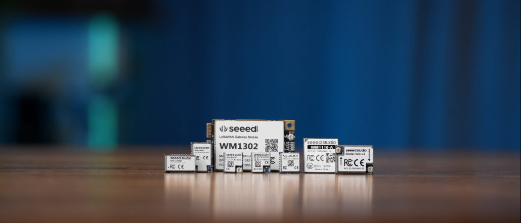 Seeed Studio Wio wireless module family for LoRaWAN, mesh networking, multi-protocol, and satellite IoT applications