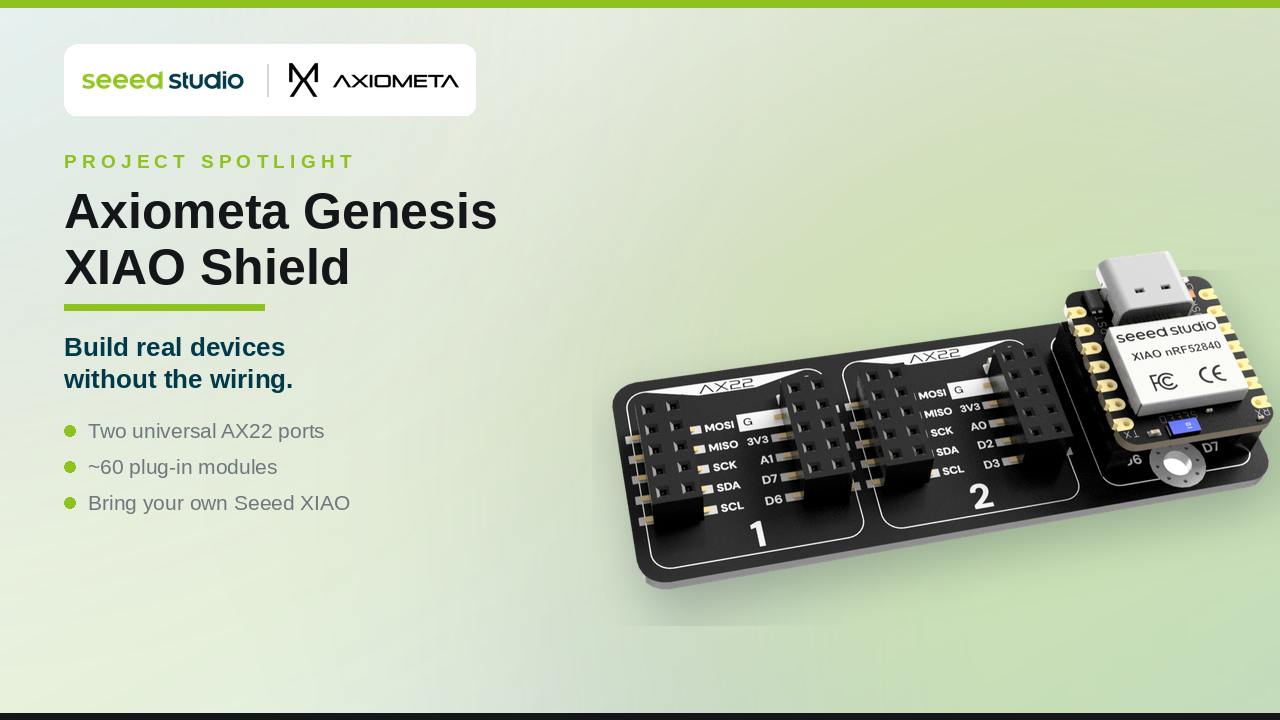 Axiometa Genesis XIAO Shield: Build Real Devices Without the Wiring