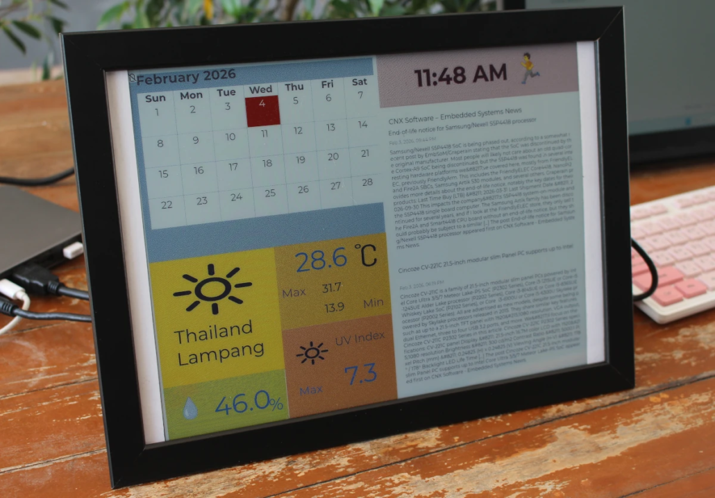 E-ink calendar made with XIAO ePaper Display Board EE02