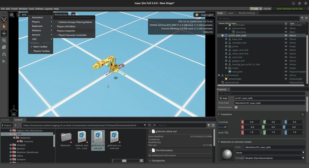 reBot Arm simulation environment for robot learning and Sim-to-Real development