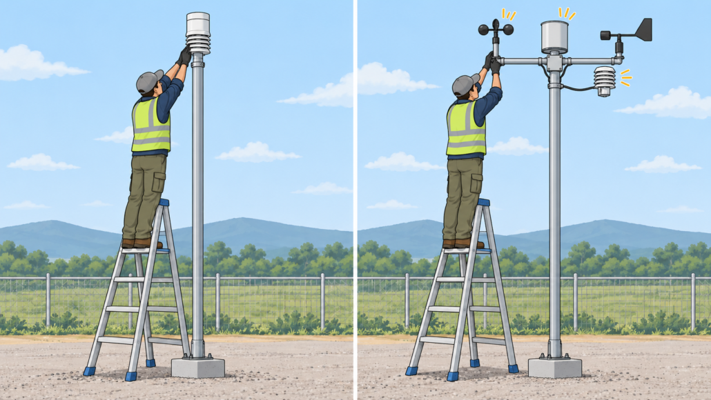 Compact weather stations for Outdoor monitoring