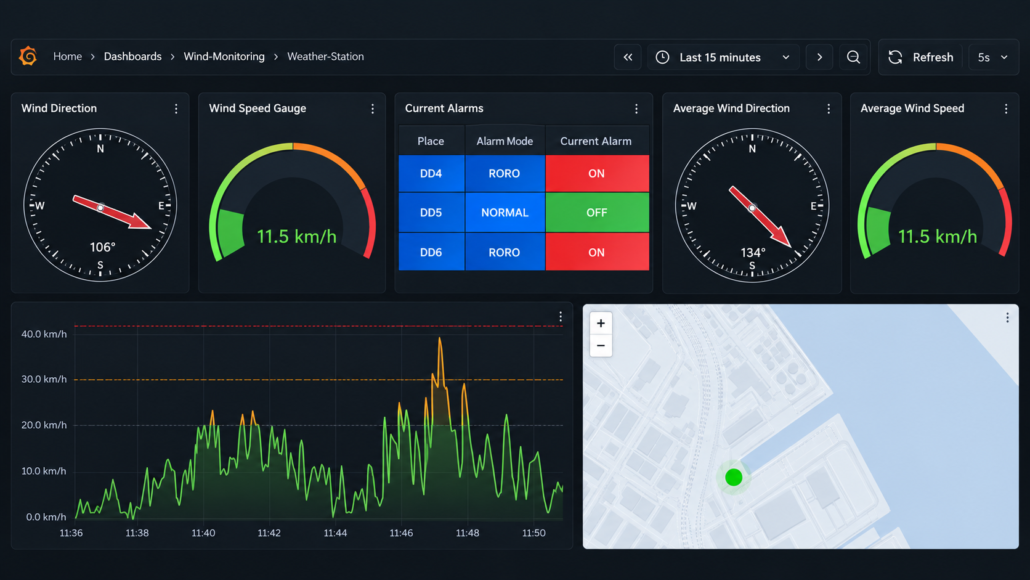 port weather station dash board