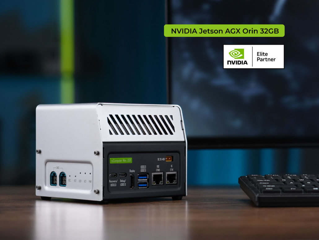 Seeed Studio reComputer Mini J5011 with GMSL, powered by NVIDIA Jetson AGX Orin 32GB.
