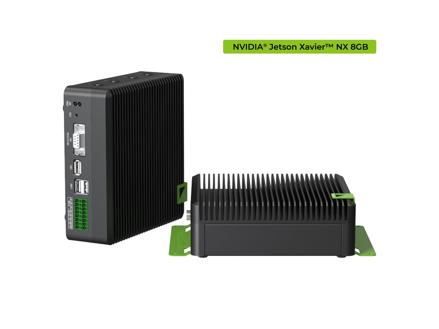 [110110188]reComputer?Industrial?J2011- Fanless Edge AI Device with Jetson Xavier NX 8GB module, Aluminum case with passive cooling, 2xRJ45 GbE, 1xRS232/RS-422/RS-485, 4xDI/DO, 1xCAN, 3xUSB3.2, Pre-installed Jet