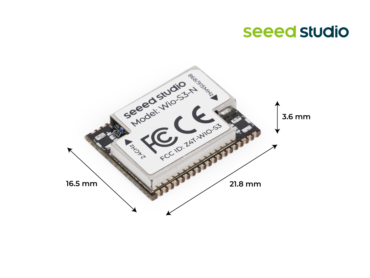 Wio-S3-N Wireless Module without IPEX dimension