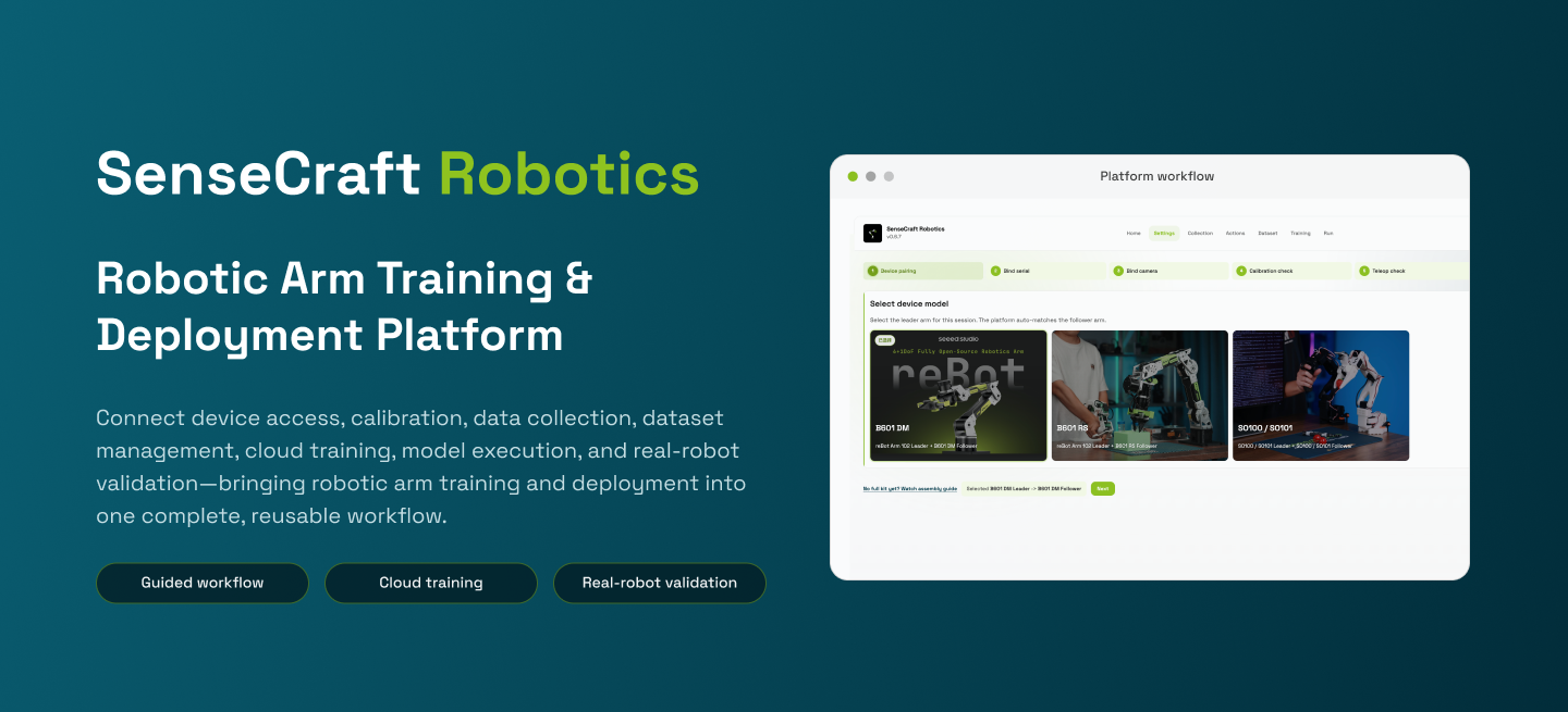 SenseCraft Robotics cloud training and deployment platform