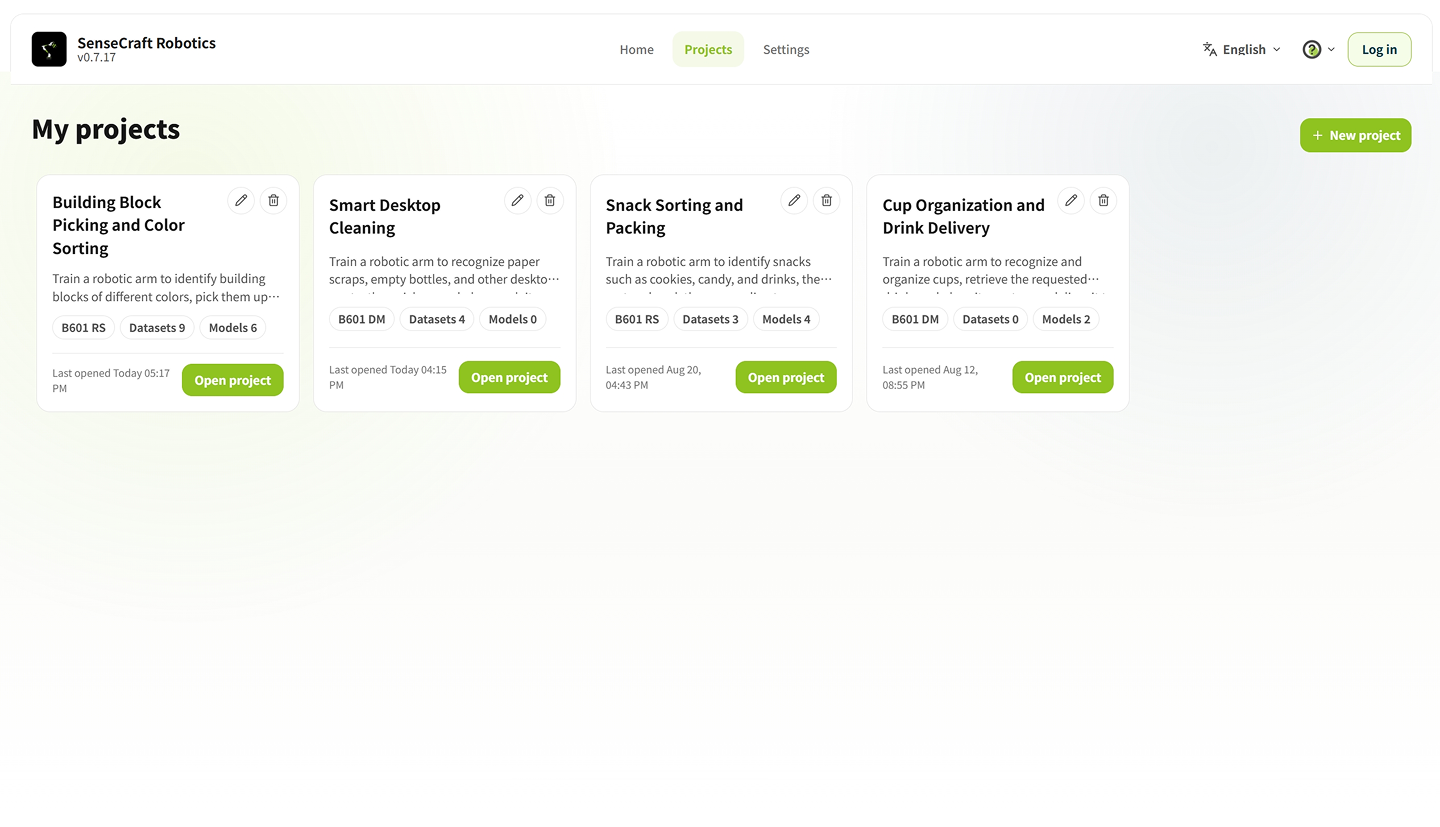 Reusable project and dataset management