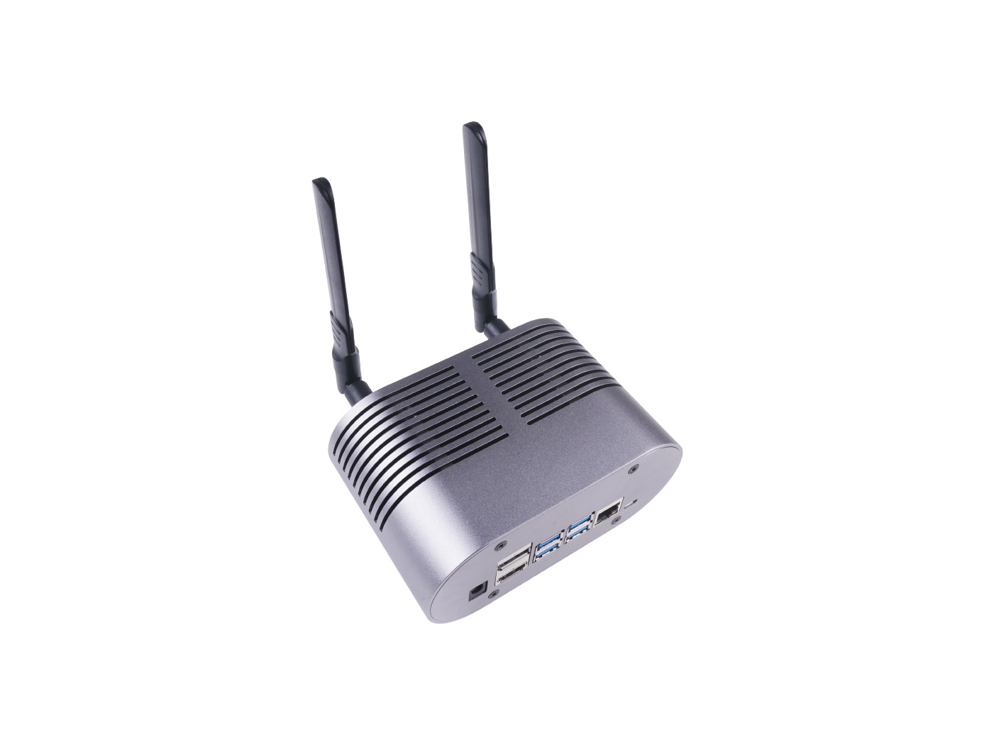 [102110642]Jetson SUB Mini PC-Silver with Jetson Xavier NX module, Aluminium case with heatsink, 128GB SSD, WiFi, Antennas and pre-installed JetPack System