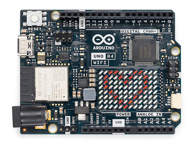 [102991796]Arduino UNO Rev4 WiFi, 32-bit, Renesas RA4M1 - Arm Cortex -M4, ESP32-S3 Wi-Fi® module, Bluetooth, 12x8 LED Matrix, Qwiic Connector, VRTC