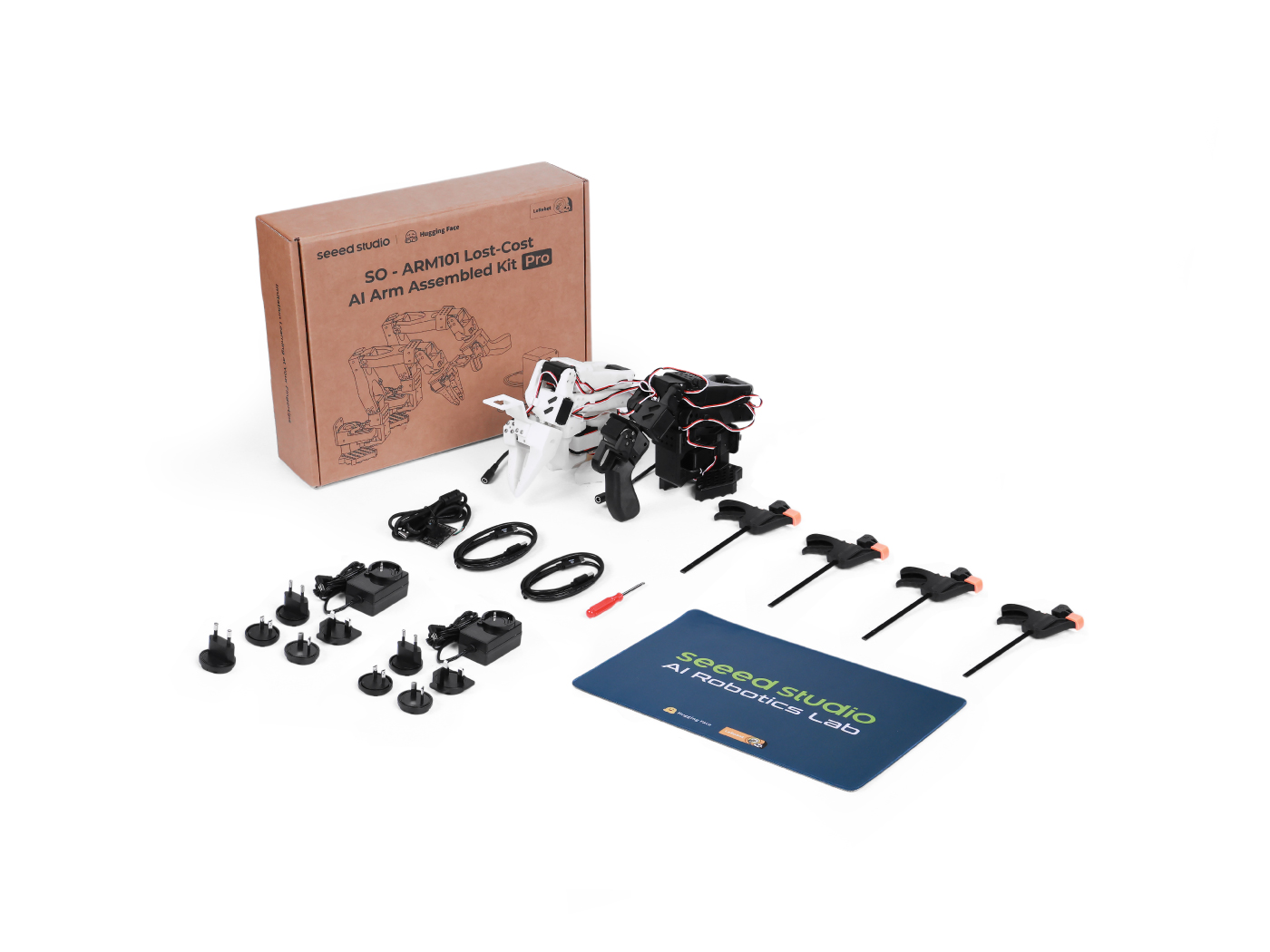 AI Arm Servo Motor Kit Imitation Learning Robotic Arm Open Source SO-ARM101 Pro