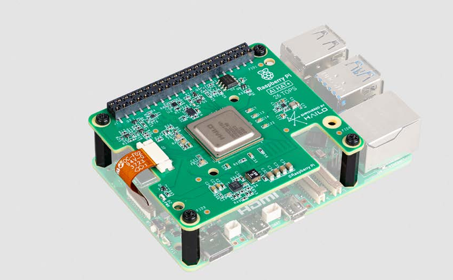 Raspberry Pi Al HAT+ Features Onboard Hailo-8L AI Accelerator 13TOPS AI expansi