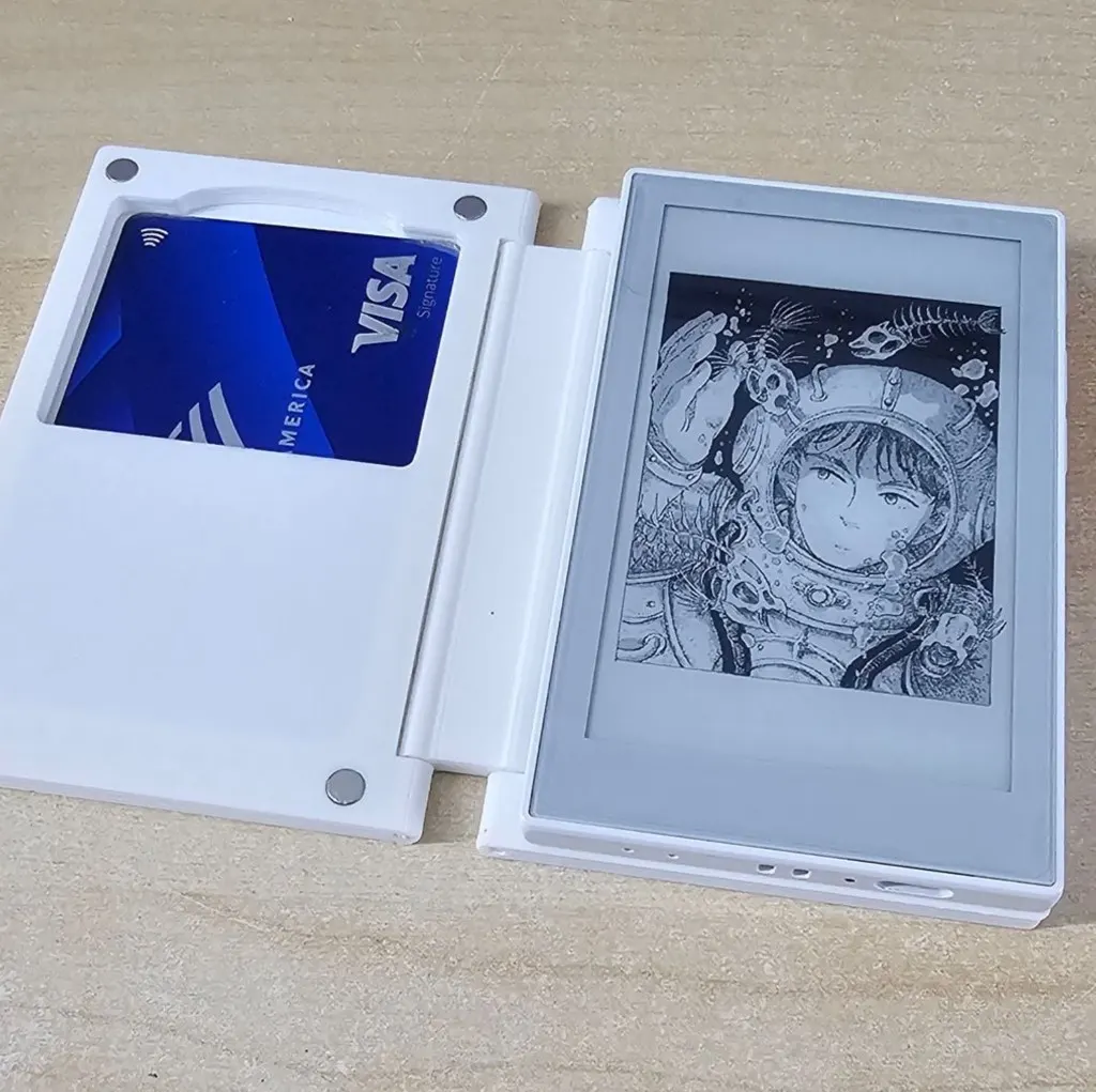 Sticky Wallet Case printed and fitted on reTerminal Sticky