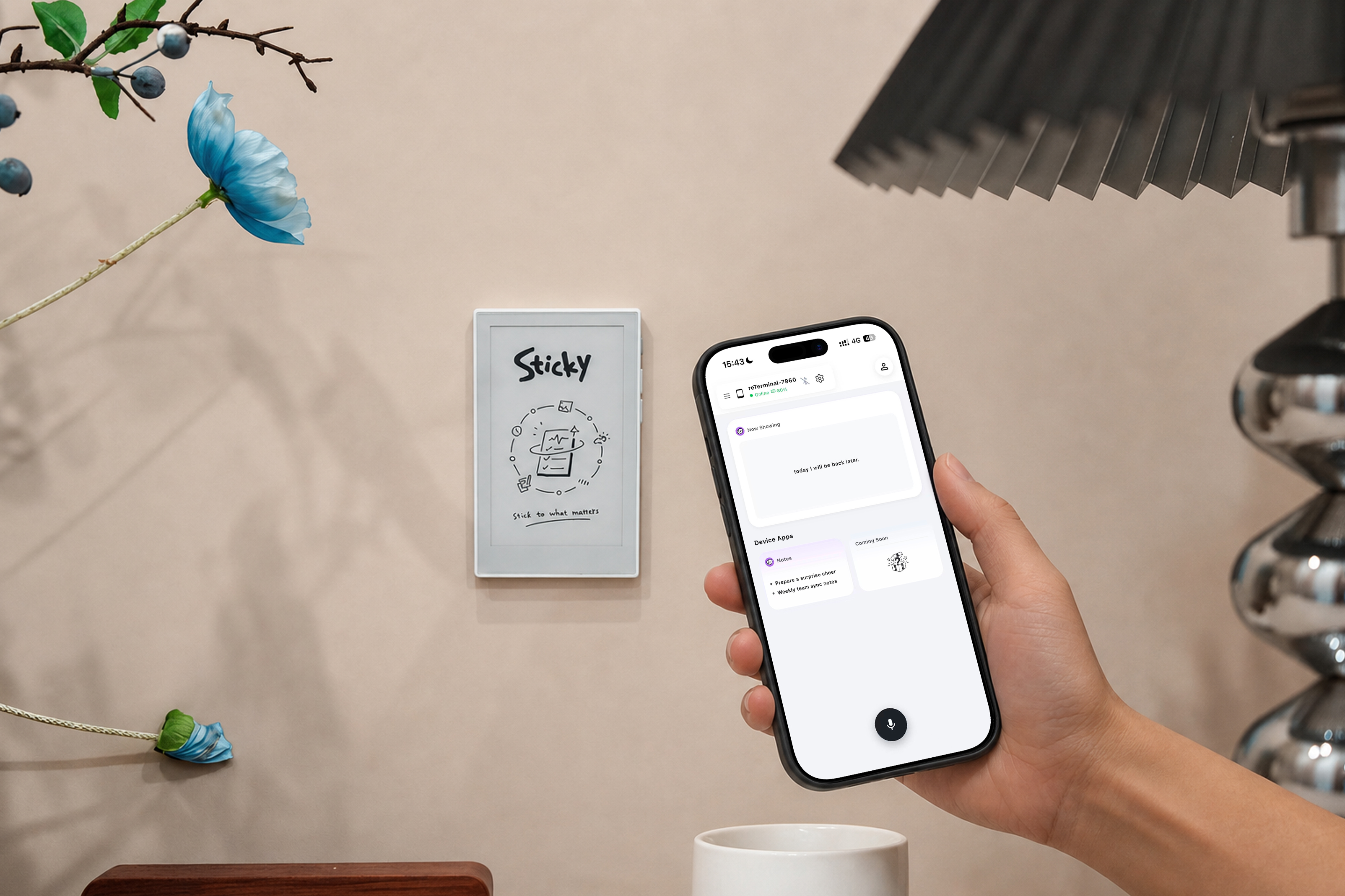 reTerminal Sticky device and Seeedash app